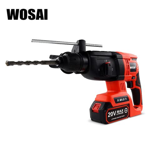 WOSAI 20V Electric Impact Drill Rotary Hammer Brushless Motor Cordless