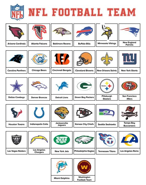 Nfl Logos Printable Printable Word Searches