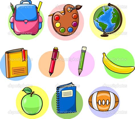 Cartoon School Things Stock Vector Image By ©virinaflora 25235887