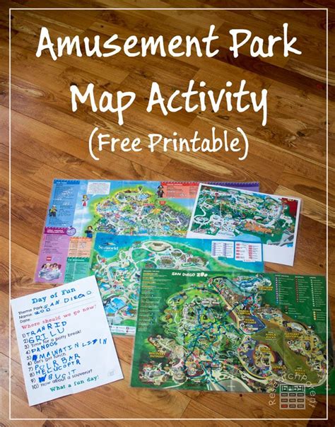 Amusement Park Map Activity for Kids | Map activities, Travel theme