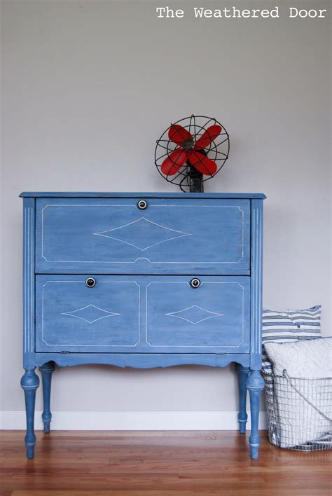 Learn the history of milk paint and 3 beautiful finishes in amy's milk paint 101 workshop! A Soldier Blue Milk Paint Cabinet with a White Wax Finish ...