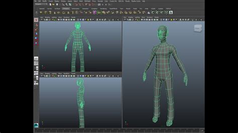 Maya Character Modeling Tutorial Part 1 The Body Youtube