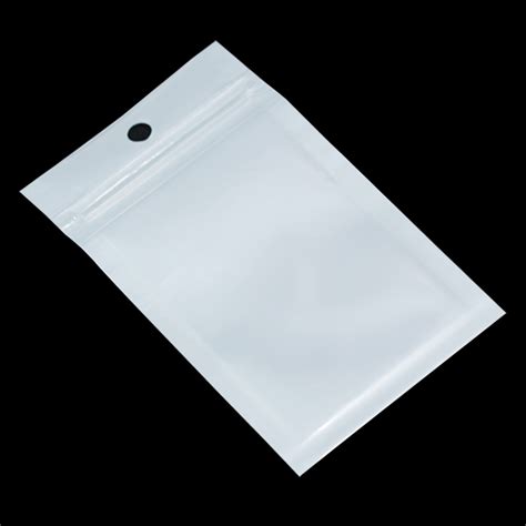 Small White Clear Zip Lock Plastic Package Bags With Zipper Self Seal