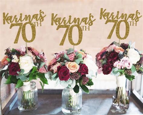 70th Birthday Centerpieces 70 Centerpieces 70th Birthday Party Etsy