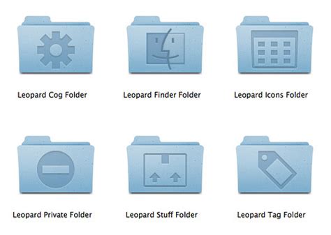 Custom Leopard Folders Icons I Made Some Custom Leopard Fo Flickr
