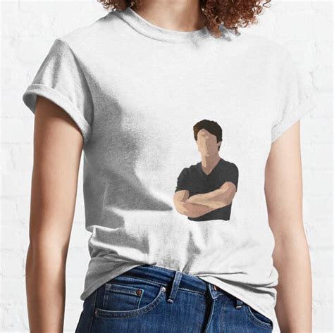 Vampire Diaries T Shirts Damon Salvatore Sticker Classic T Shirts