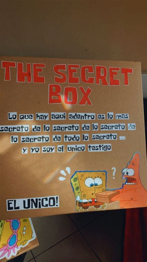 The Secret Box Bob Esponja Manualidades Fáciles Para Mi Novio