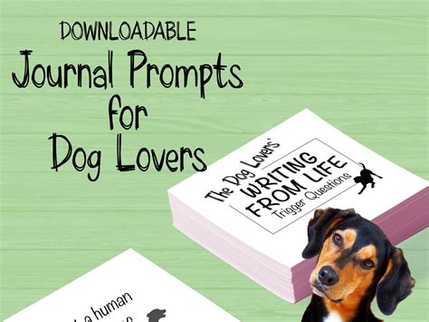Dog Journal Writing Prompts Dog Lover Dog Memory Book Etsy