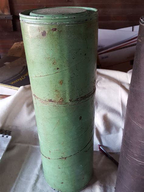 Antique Vintage 1960s 1970s Army 105 Mm Case Tube Container