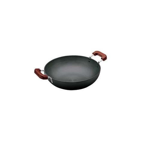 Hawkins Futura Hard Anodised Flat Bottom Deep Fry Pan36cm Black