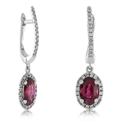 Dangle Ruby Diamond Earrings 14K Ben Bridge Jeweler