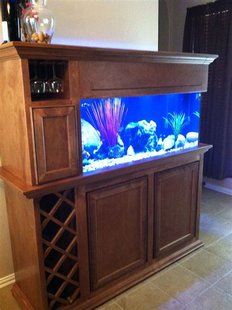 Custom Fish Tank Wine Rack And Glass Holder On The Side Custom Fish