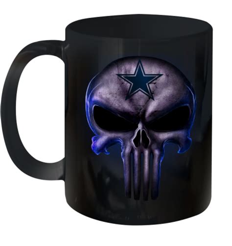 Dallas Cowboys Nfl Football Punisher Skull Sports Ceramic Mug 11oz
