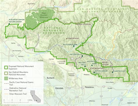 Map Of The San Gabriel Mountains