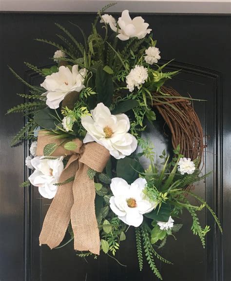 Southern Charm Magnolia Wreath Grace Monroe Home