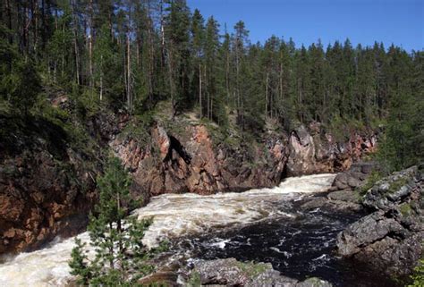 Churning Waters Of Kiutaköngäs Rapids In Oulanka National Park