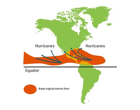 Hurricane Zone World Map