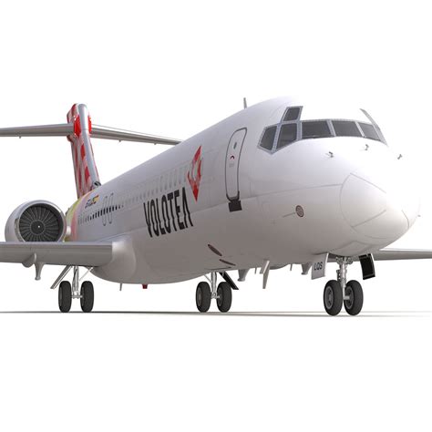 3d Boeing 717 200 Volotea Rigged Model