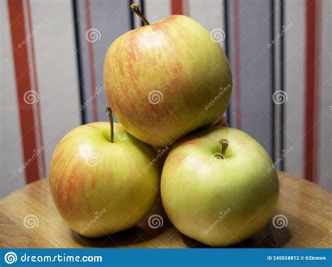 A Bunch Of Gala Apples A Few Fruits A Close Up Shot Stock Photo