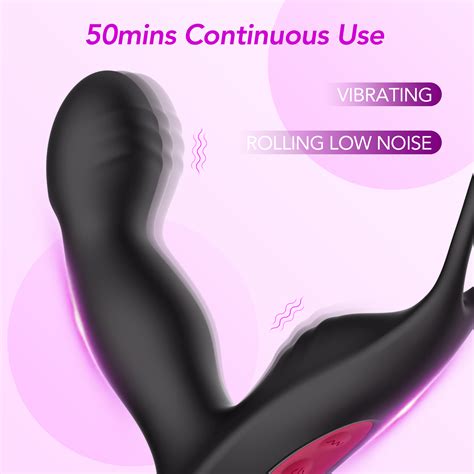aopar anal vibrator prostate massager remote control anus stopper with 10 vibration 10 rolling