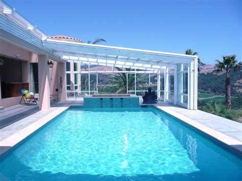 Retractable Pool Enclosures For Outdoor Swimming Pools By Roll A