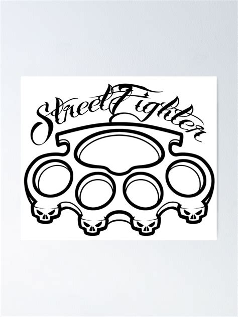 Brass Knuckles Knuckle Duster Streetfighter Poster For Sale By