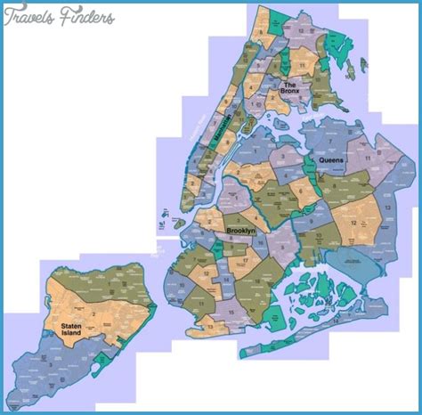 New York Queens Map Neighborhoods Travelsfinderscom