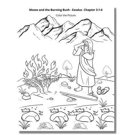 Moses Craft Burning Bush Cut And Paste Craft Activities Sunday School Burns Coloring Pages