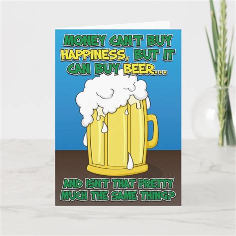 Funny Birthday Card For Man Beer
