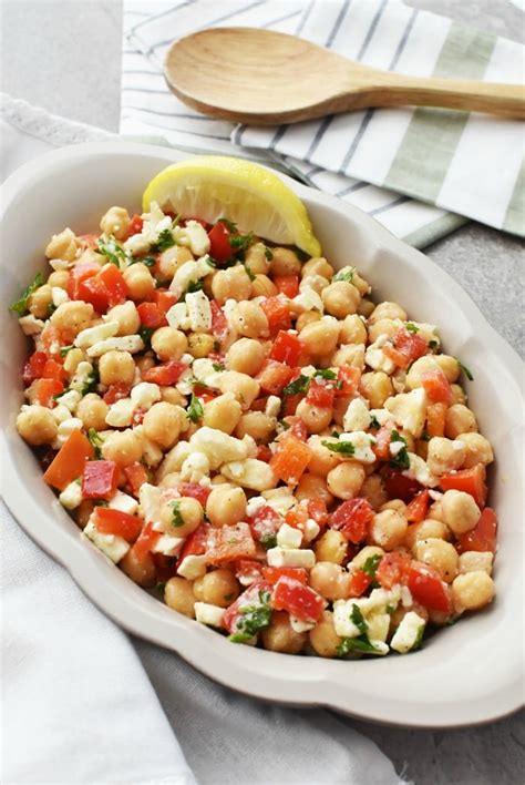 Chickpea Salad With Feta Sizzling Eats