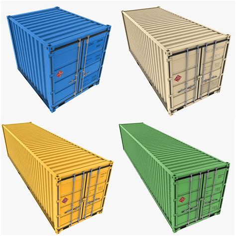 3d Model Cargo Containers Pack
