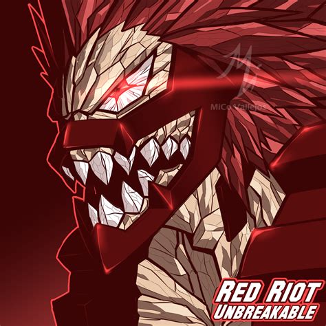 A Bit Late But Heres A Red Riot Unbreakable Fanart I Made Rbokunoheroacademia