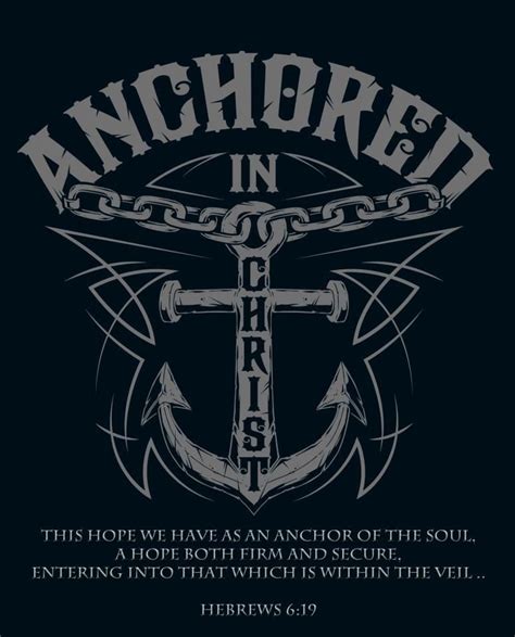 Anchored In Christ Printed On Next Level Brand T Shirt Bible
