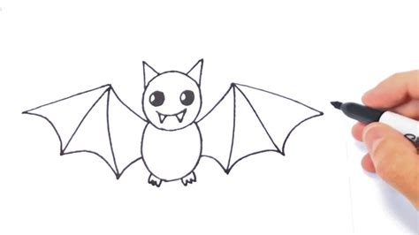 How To Draw A Bat Step By Step Bat Drawing Lesson