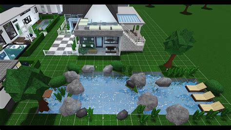 How To Create Lovely Pool In Bloxburg By Adding Rocks Or Planting In It