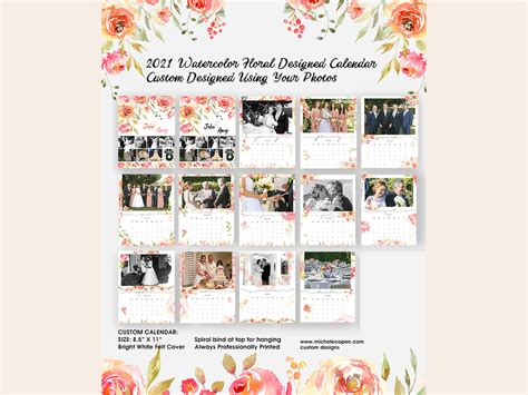 2021 Custom Calendar 2021 Personalized Calendar Using Your Etsy