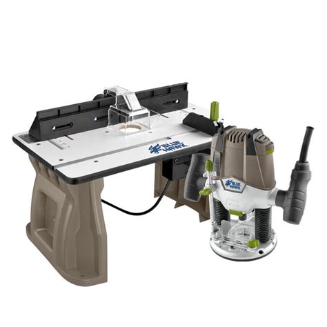 Blue Hawk 175 Hp Variable Speed Plunge Corded Router With Table At