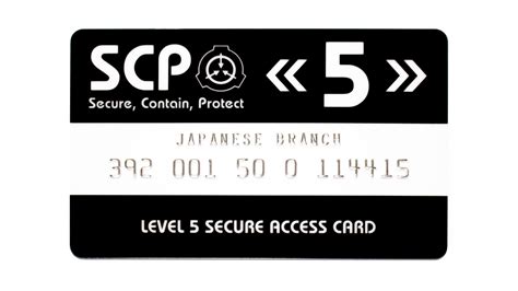 Scp Foundation Secure Access Id Card X 5 Etsy
