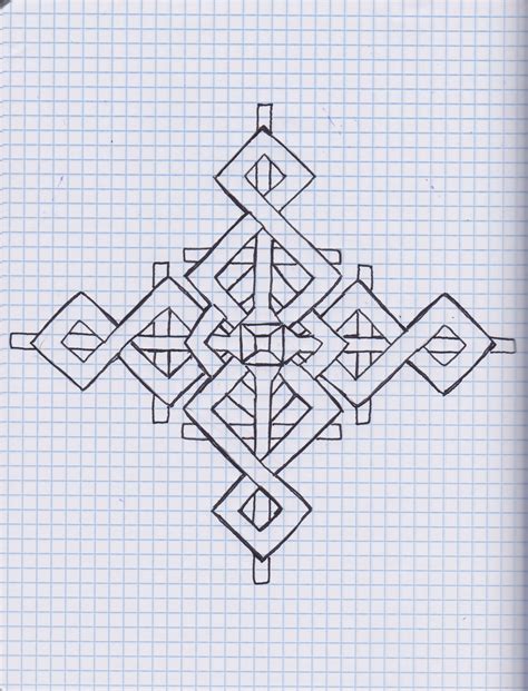 A Celtic Knot Design I Made Graph Paper Designs Graph Paper Drawings