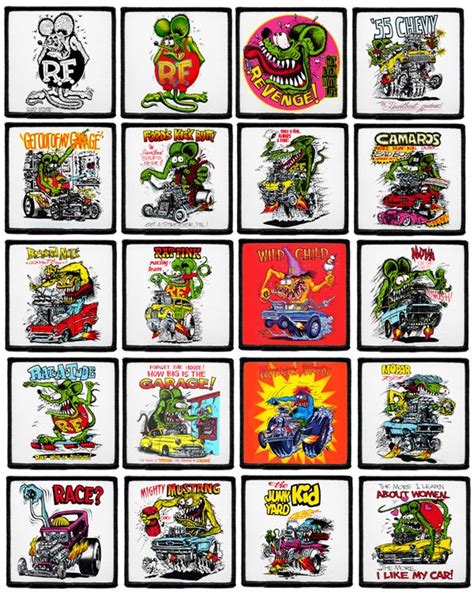 Make a coloring book with rat fink for one click. RAT FINK PATCH COLLECTOR SET | Rat fink, Rats, Cars ...