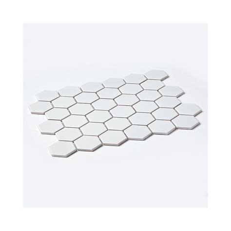Hexagon Matt White 51 Cm X 59cm 32cm X 28cm Mosaic Tile Hexagon