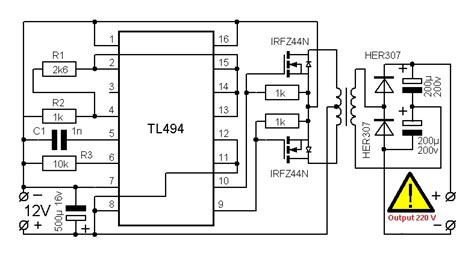 Skema inverter dc 12 volt menjadi ac 230 volt. belajar elektronik: INVERTER 12 to 220 volt menggunakan IC ...