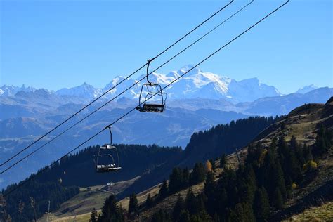 Mont Blanc Mountain Chair Lift View Free Image Download