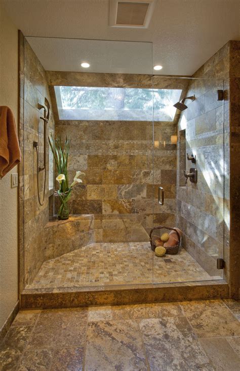 So just what are the best tiles to use on shower walls? Travertine shower I really like this shower! | Home Decor ...