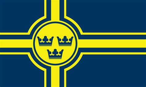 i redesigned the swedish flag based on the ww2 german war flag thoughts r vexillology