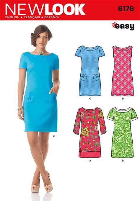 Long Sleeve Shift Dress Sewing Pattern Park Art