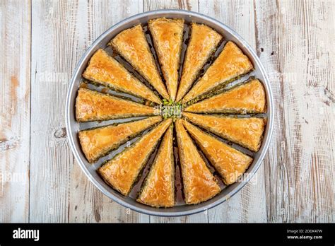 Carrot Slice Baklava Baklava With Pistachio Turkish Traditional