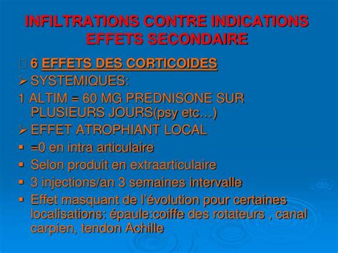 PPT - INFILTRATIONS : INJECTIONS LOCALES DE DERIVE CORTICOIDE ...