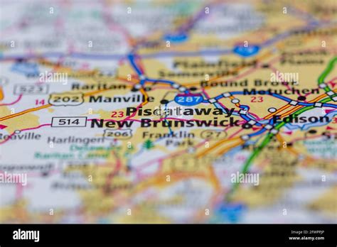 Piscataway New Jersey Usa Shown On A Geography Map Or Road Map Stock