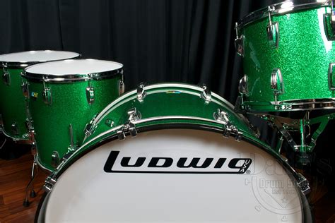 Ludwig Drum Sets Usa Classic Maple Green Sparkle 14 Reverb